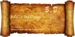Búz Dénes névjegykártya