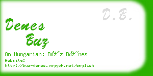 denes buz business card